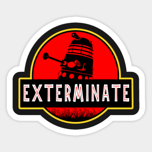 Darlek Exterminate Jurassic Park Dr Who Sticker